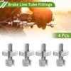 Motorcycle 4 x M8 Aluminum Clutch Brake Cable Adjuster Screw Silver Tone