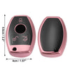 Mercedes Benz C E S M CLS Key Fob Cover Case with Keychain Pink