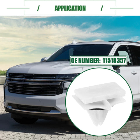 Chevrolet Avalanche 10 x White Rocker Panel Clips (2007 - 2013)