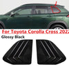 Toyota Corolla Cross 2 x Glossy Black Louver Shutter Cover Trim (2022–2022)
