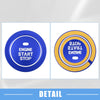 Hyundai Sonata (2011-2014) - Aluminum Blue Engine Ignition Button Decal