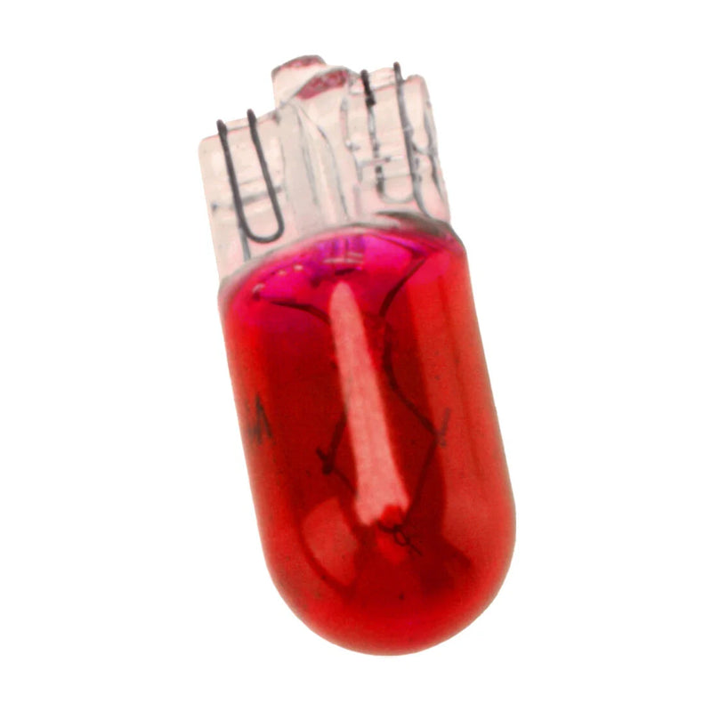 Car 10pcs Universal Red T10 12V 5W Wedge Instrument Light Bulbs