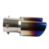 Universal Accessory Dual Steel Bluing Rear Exhaust Pipe Tail Muffler Tip
