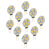 Car 10 x DC12V G4 5050 SMD 6 LED Bulbs Warm White