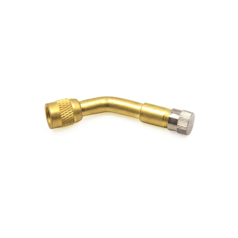 Motorcycle 135 Degree Gold Tone Tire Valve Extension Adaptor Stem Extender