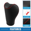 Jeep Cherokee (2014-2023) - PU Leather Black Red Gear Shifting Knob Cover
