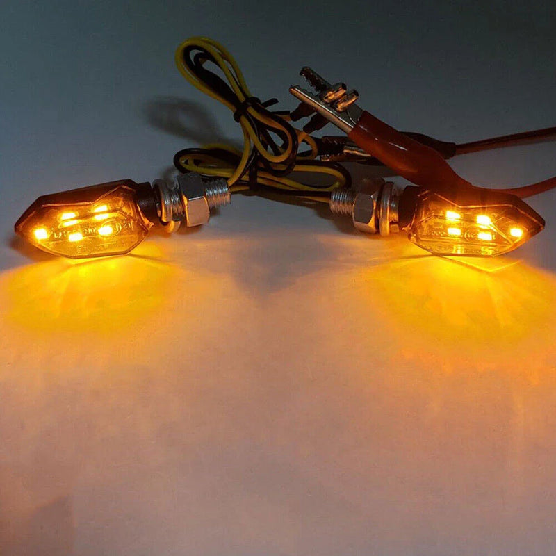 Mini Motorcycle 12V LED Turn Signal Lights Amber