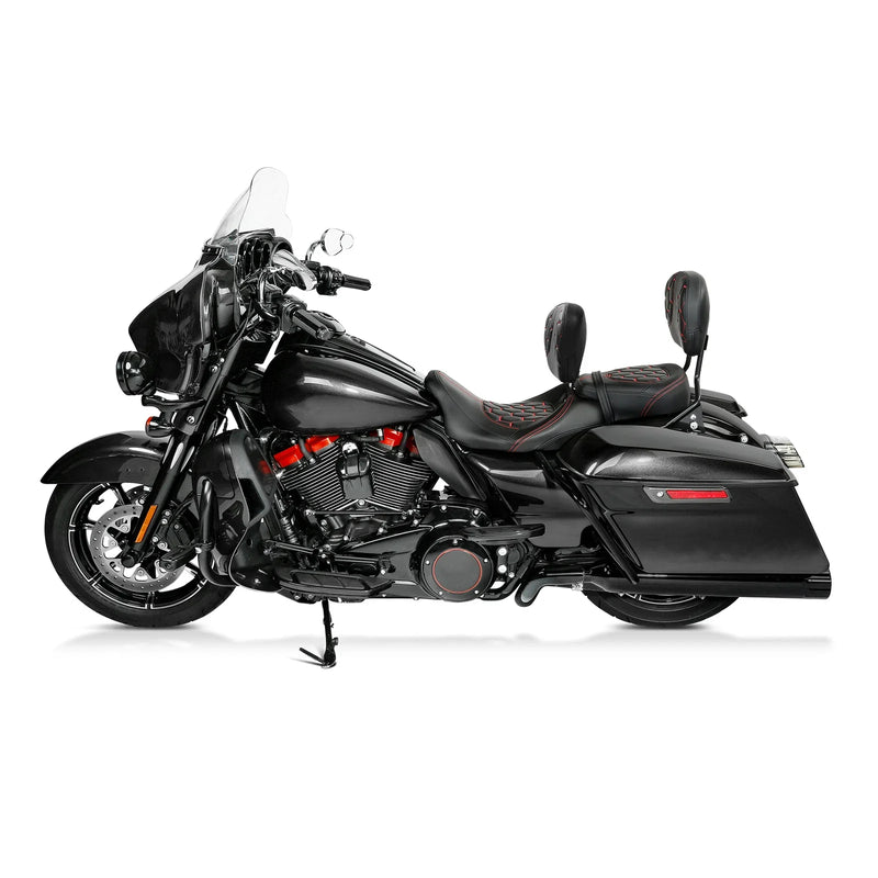 Harley CVO Road Street Glide Driver & Passenger Seats with Backrest (09-23)