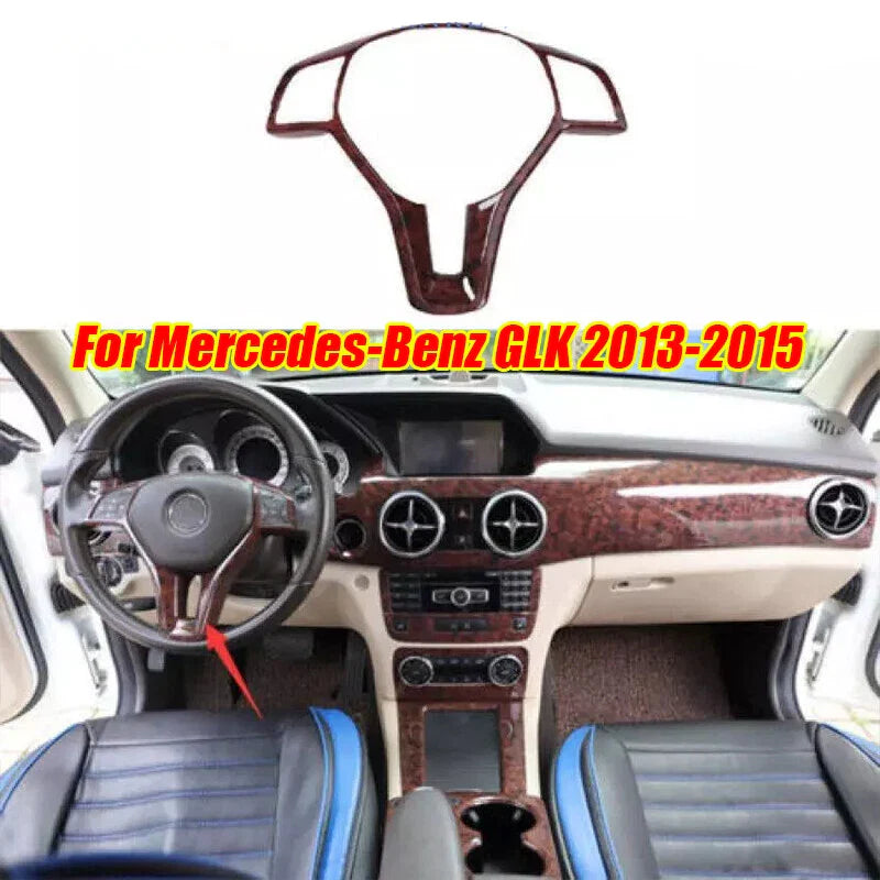 Mercedes GLK Agate Wood Grain Steering Wheel Control Frame (2013–2015)