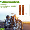 Honda Grom MSX125 Foot Pegs / 2 x Front / Aluminum Orange