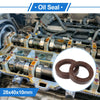Make Model Oil Seal 28x40x10mm Rotary Shaft Seal FKM Rubber 2 x Brown