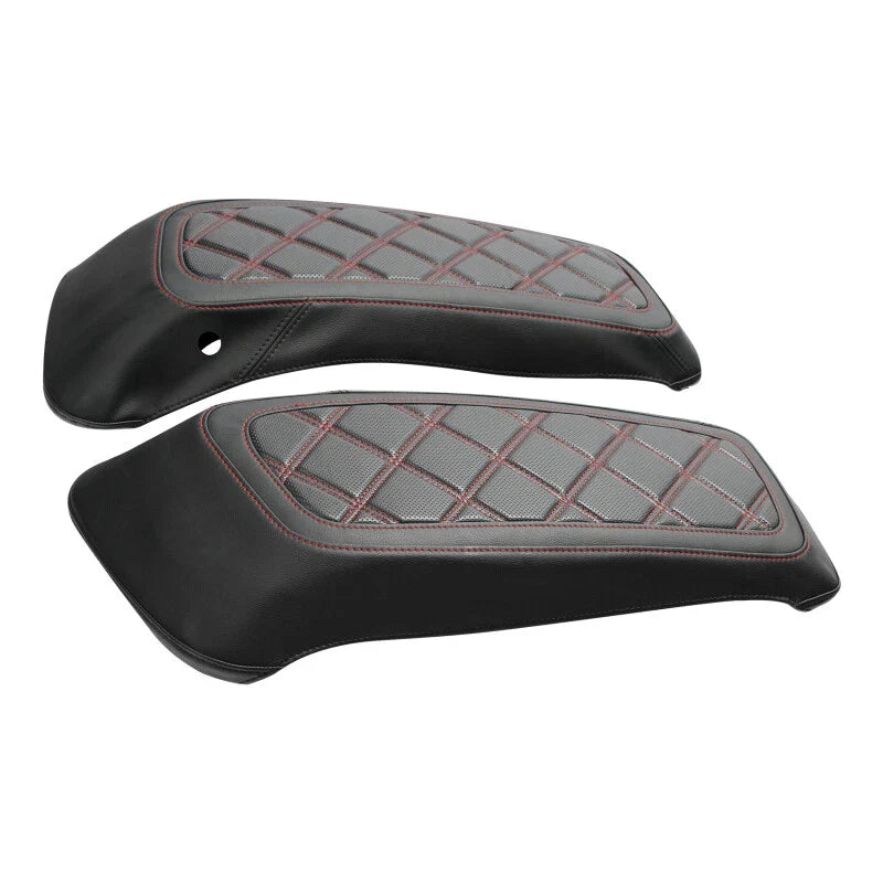Harley Electra Street Glide Red Stitching Saddlebag Lid Covers (2014-2023)
