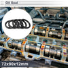 Oil Seal 72x90x12mm Nitrile Rubber Black 5 Pcs