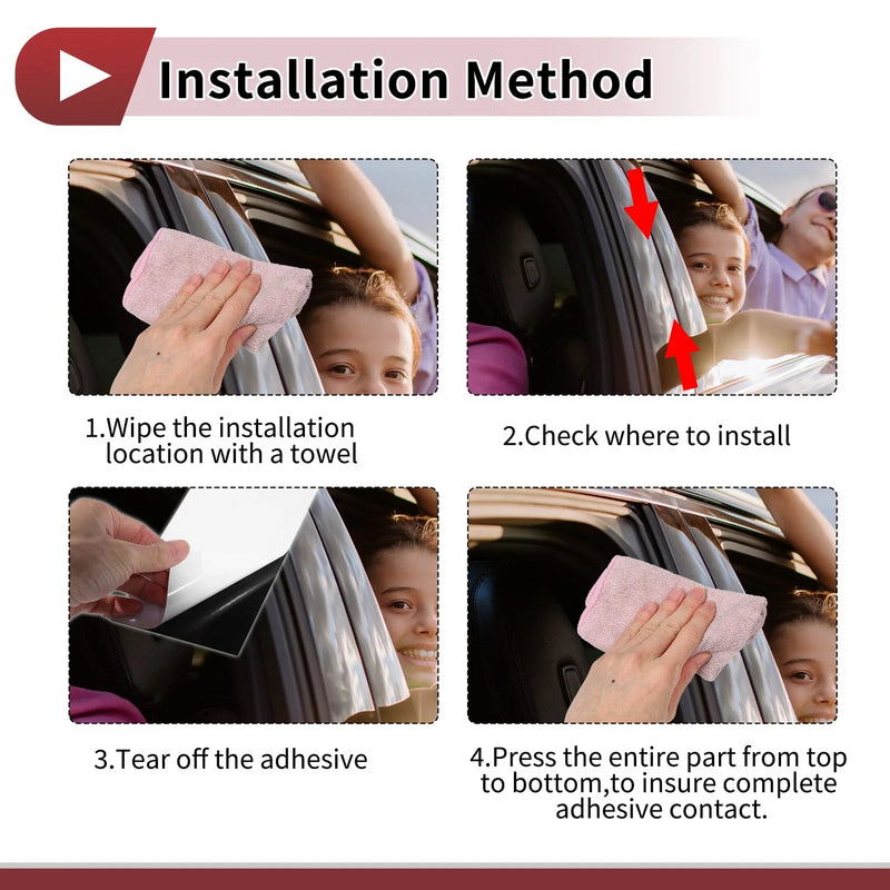 Toyota Vios (2014-2023) Silver Tone 10 Pcs Car Door Pillar Window Trim