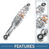 50cc 70cc Chrome Silver Tone Pair Rear Suspension Shock 290mm