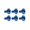 Bike Motor 6 x Blue Titanium Alloy M6x20mm Torx Head Bolts