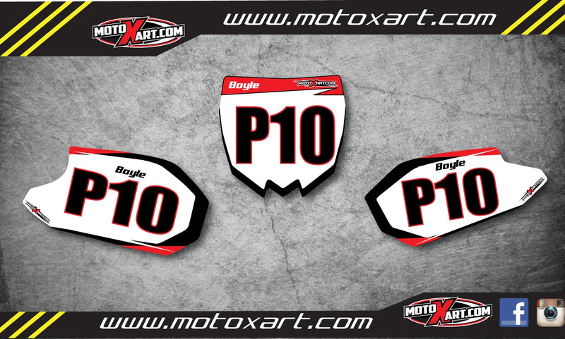 Yamaha YZF450 (2010-2013) Stickers Custom Number Plate Graphics