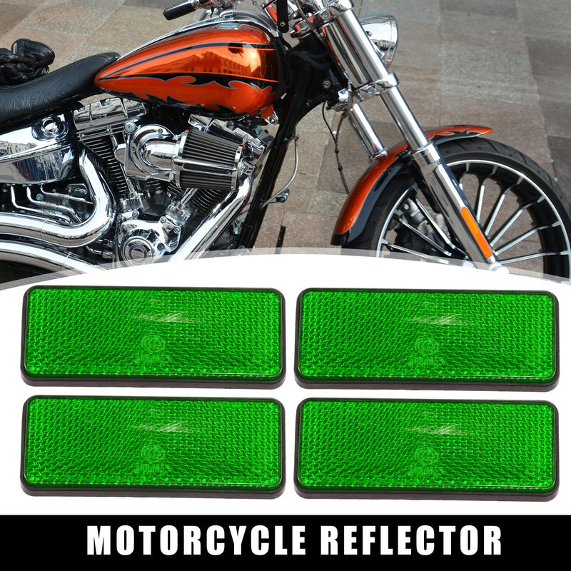 Reflector / 4pcs 87mm / Rectangular Reflective Warning Reflector Motorcycle