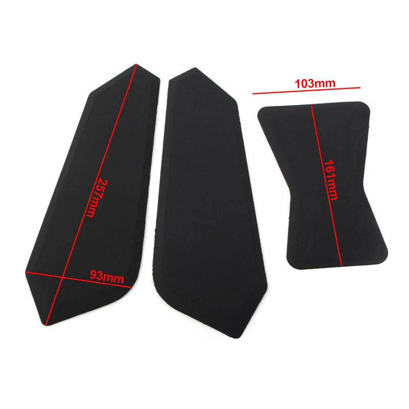 BMW F750GS F850GS 3 x Black Slip Sticker Traction Pads (2018-2023)