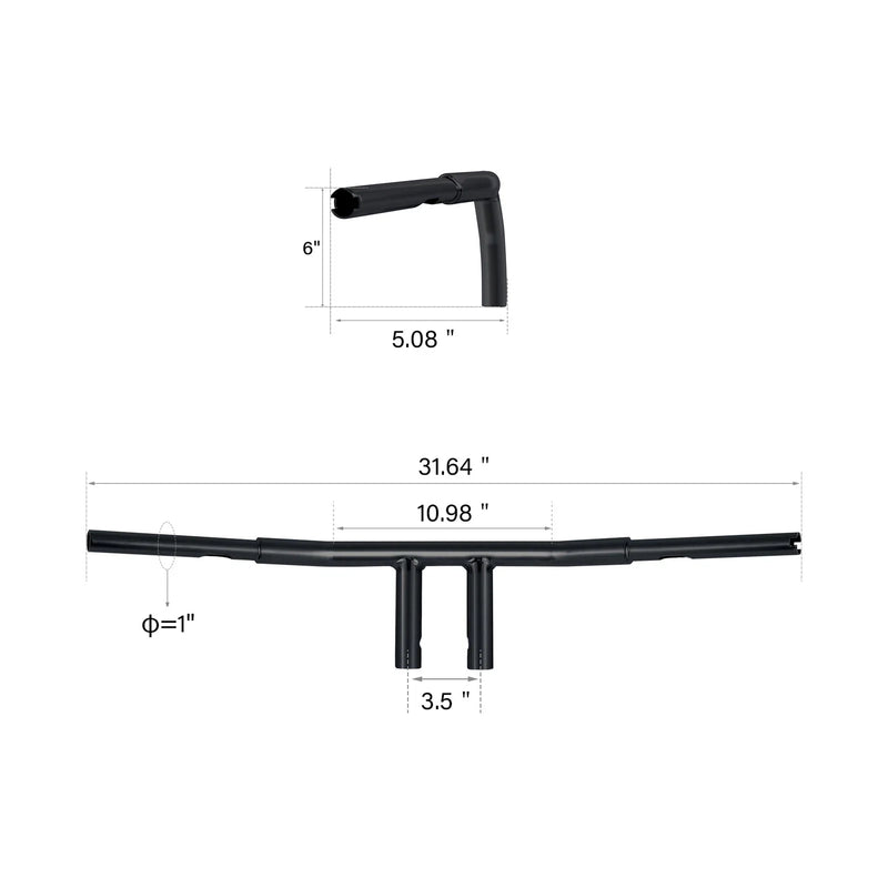 Harley Sportster 1-1/4" T-Bar Handlebar