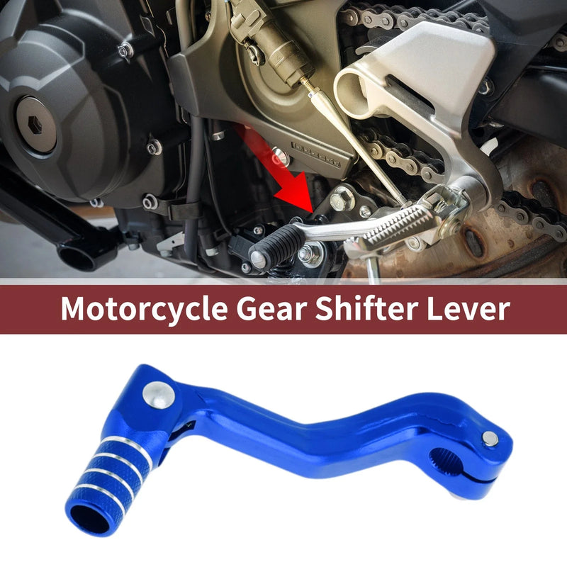 Kayo T2 Folding Gear Shifter Lever Blue Silver Tone