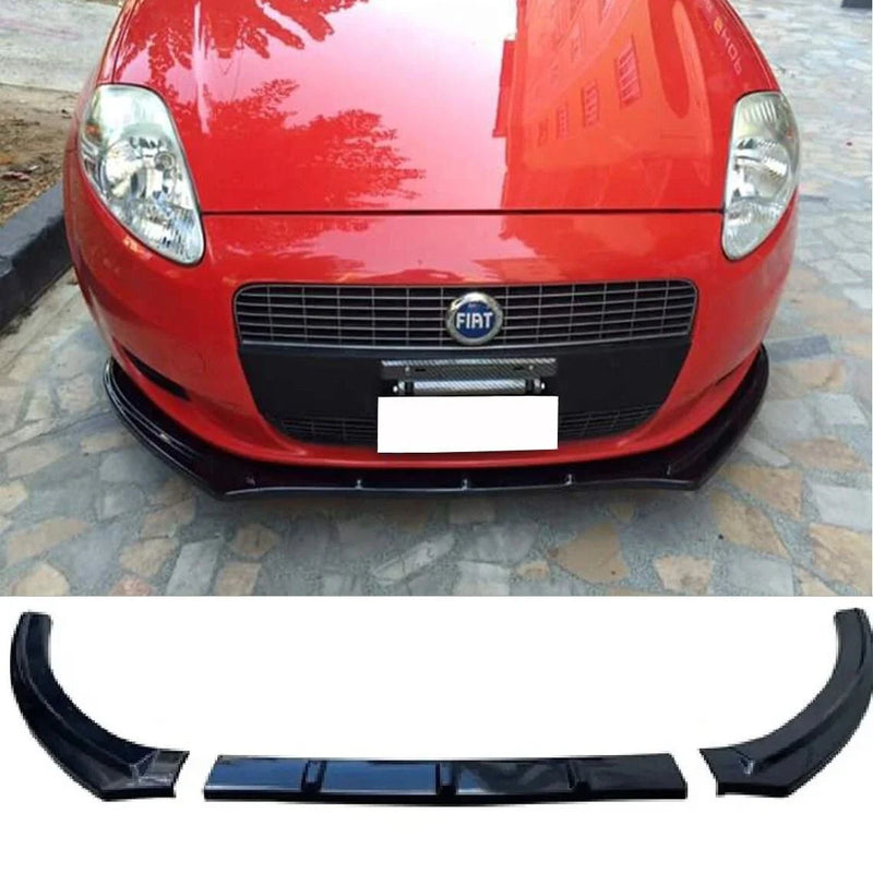 Fiat Punto Evo (2009-2017) 3 Pcs Front Bumper Lip Splitter Spoiler