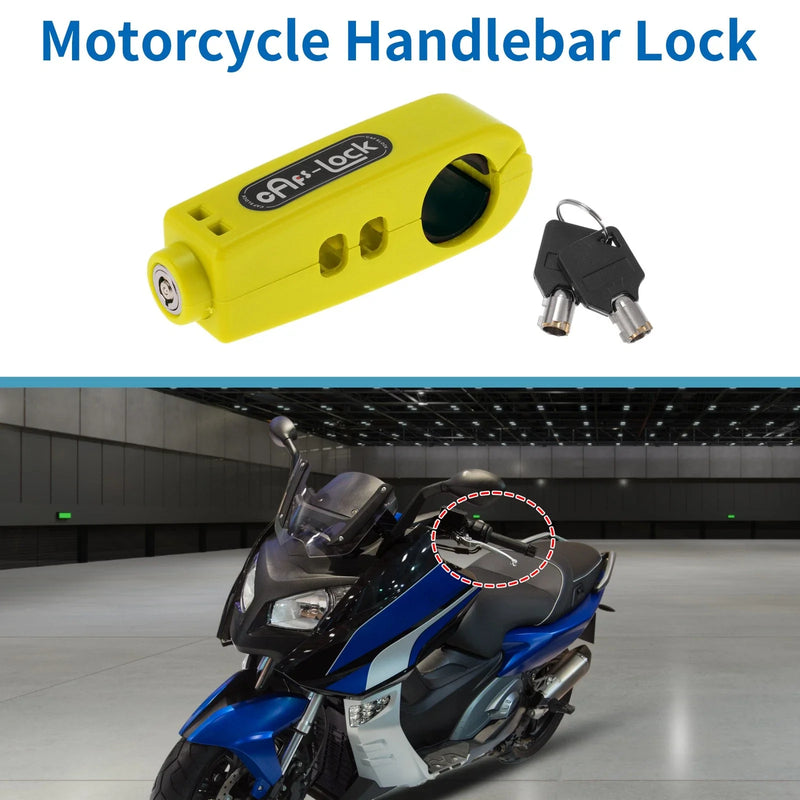 Motorcycle Handlebar Lock Universal Scooter Bike Throttle Grip Yellow