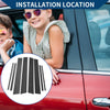 Toyota RAV4 Black Carbon Fiber 8 x Car Pillar Window Trim Cover (2013–2018)