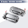 Chevrolet Silver Tone 2x Front Left and Right Exterior Door Handles