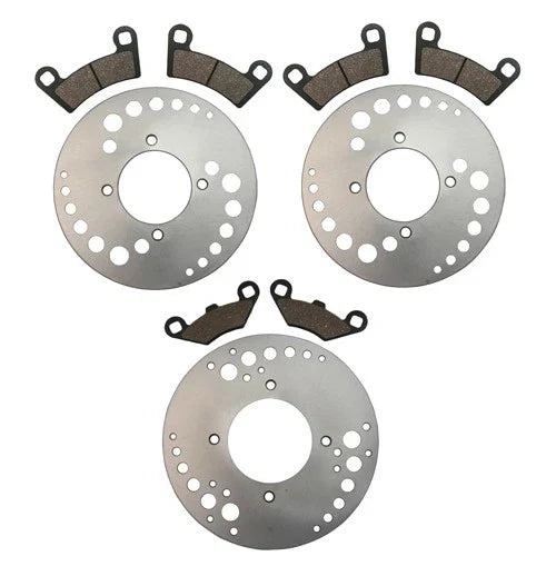 Polaris Outlaw 450 S Front & Rear Disc Brake Rotors & Semi-Metallic Pads (2008–2008)