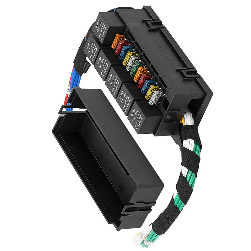 Car 11-Way Relay Fuse Box 12V 40A w/ 6 Relays & 11 Fuses