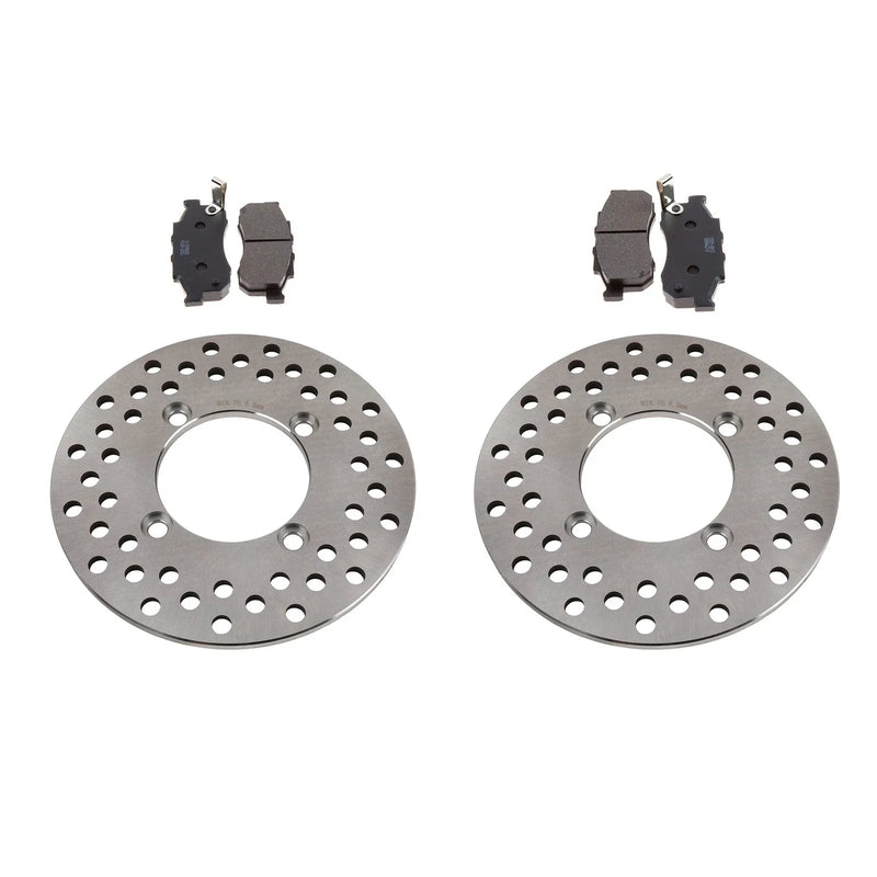 Honda Big Red 700 2 x Front Brake Rotors & Semi-Metallic Pads (2009–2013)