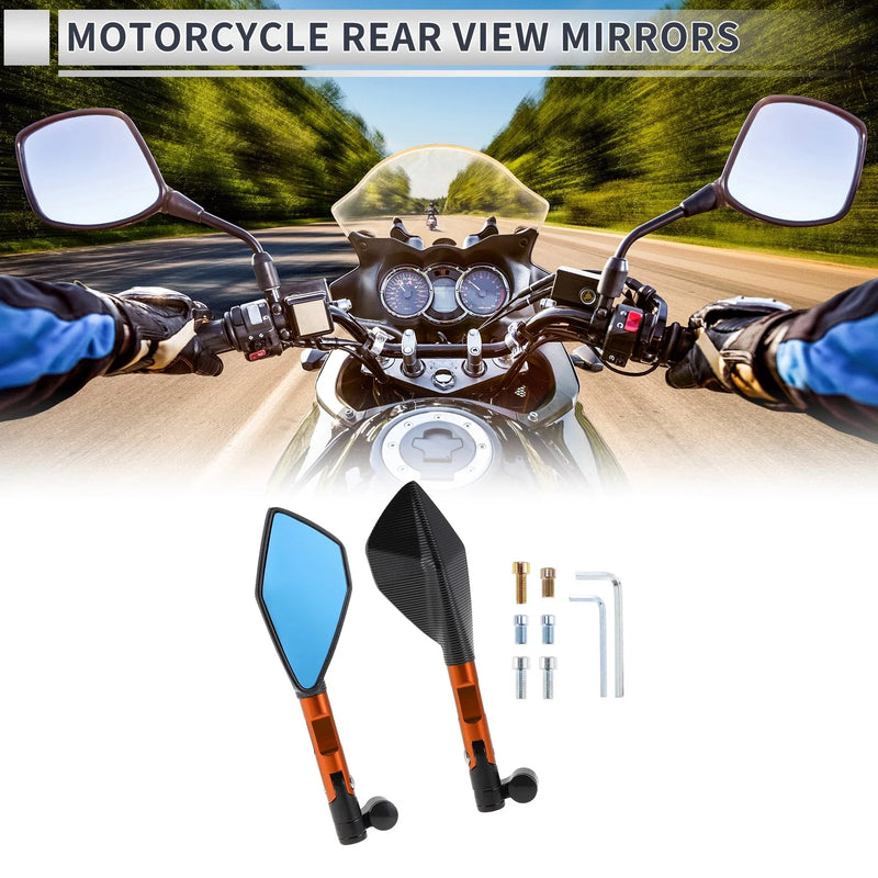 Motorcycle M8/M10 Rear View Mirrors Aluminum Alloy
