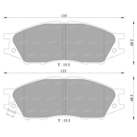 Nissan Pulsar N16 Front Disc Brake Pads Set (2000 - 2005)