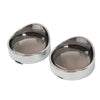Harley Touring Dyna Smoke Lens Turn Signal Light Trim Ring Visors Bezels