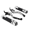 Suzuki GSXR1000 Silver Extendable Brake Clutch Levers Grip Set (2001-2023)