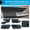 VW Jetta Golf MK5 4 x Black Leather Door Armrest Panel Covers (2005-2010)