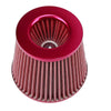 3" Red Cold Air Intake Cone Filter