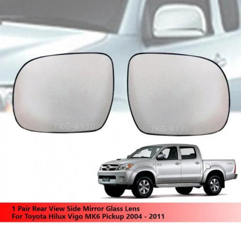 Toyota Hilux MK6 2 x Rear View Mirror Glass Lens (2005-2011)
