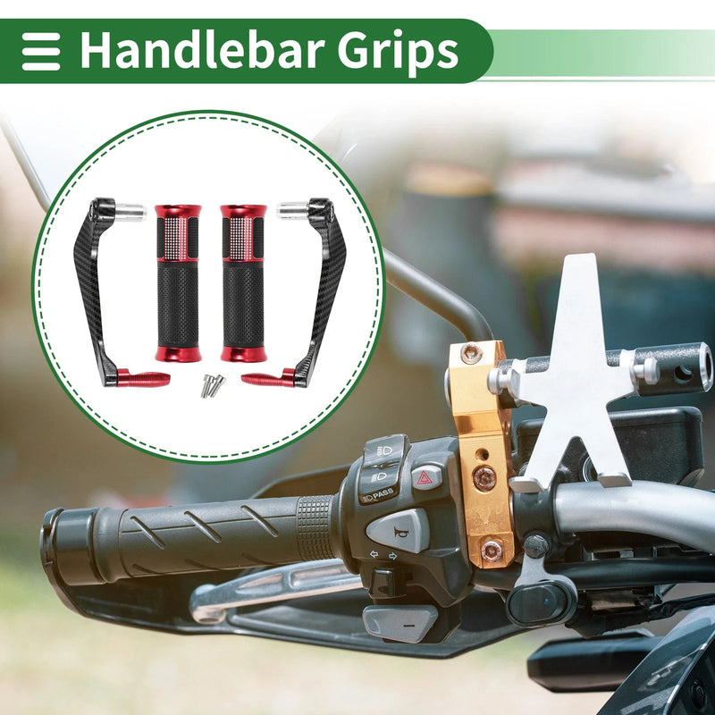Motorcycle Hand Grips Cover Handlebar End Grips Side Diamond Pattern