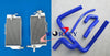Honda CR250 CR250R Aluminum Radiator & BLACK Y Silicone Hoses (2005-2007)