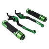 Kawasaki ZX6RR Extendable Brake Clutch Levers & Handlebar Grips (2003-2004)