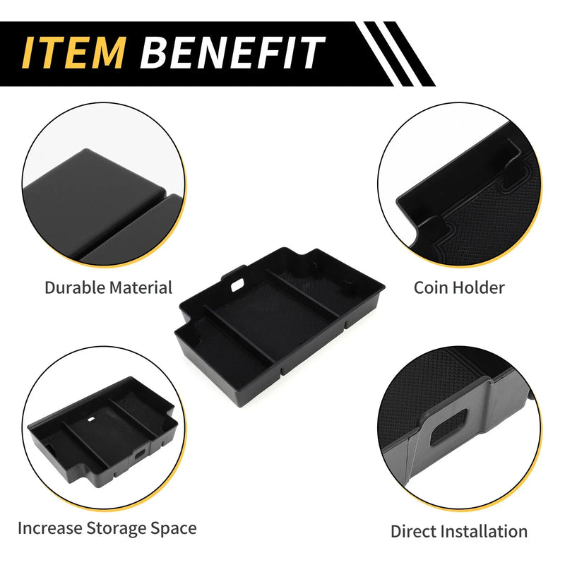 Chevy Silverado 1500 & GMC Sierra 1500 Black Center Console Organizer Tray