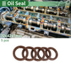 Oil Seal FKM Rubber 32x42x7mm High Pressure Brown 5 Pcs