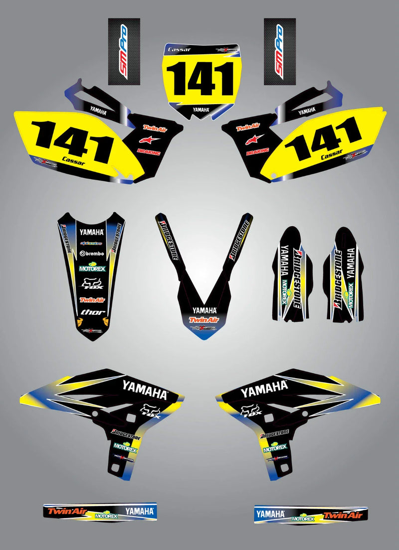 Yamaha YZF 250 (2010-2013) - SUNRISE Style Decals Custom Graphics Kit