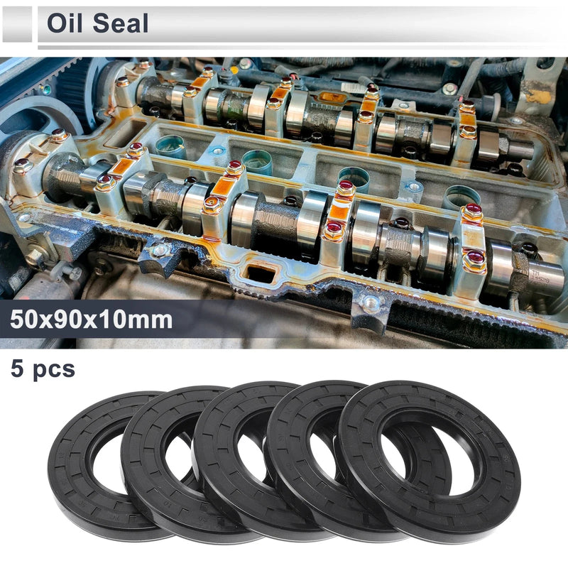 Oil Seal / 50x90x10mm / Seal Ring Rotary Shaft Seal Nitrile Rubber 5 Pcs