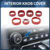 GMC Canyon (2015-2022) 7Pcs 4WD Headlight Switch Knob Cover Ring Red
