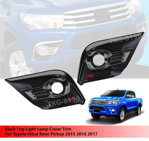 Toyota Hilux 1kdM70 M80 Black Fog Lamp Light Cover (2015-2017)