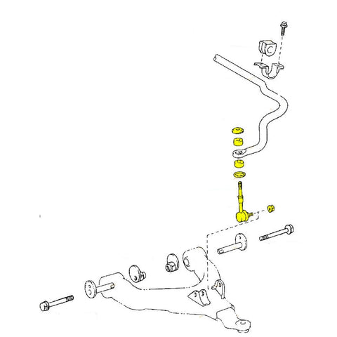 Toyota Prado 95 Series 2 Front Sway Bar Link Joint (1996–2002)