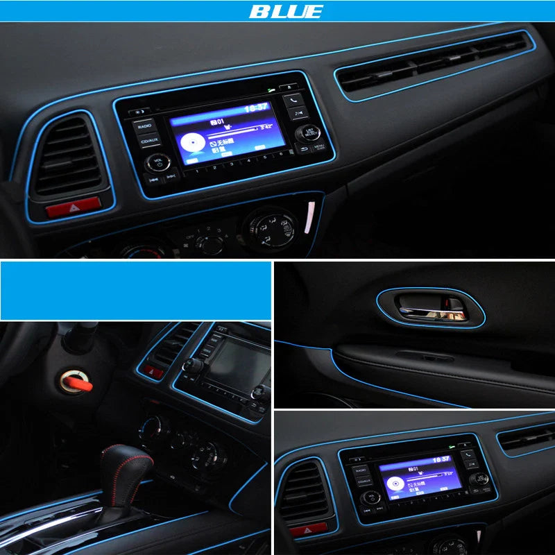 Auto Decor Blue 16ft Car Interior Edge Crack Moulding Trim